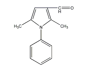 2,5-二甲基-1-苯基吡咯-3-羰醛結構式